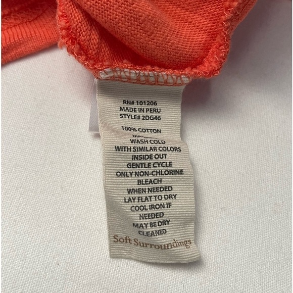 Soft Surroundings Cotton Marchesa Dress in Mango Size Large - Picture 5 of 7